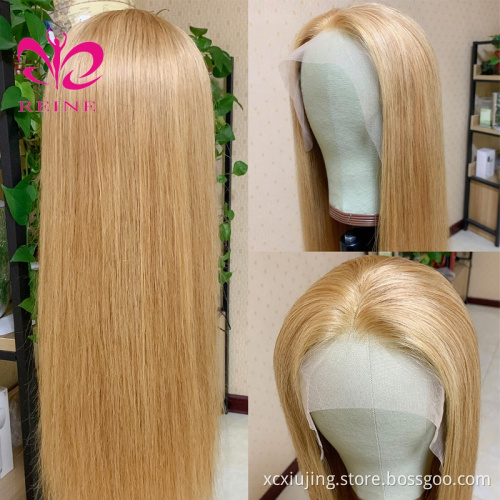 REINE best price double human hair 27# lace front wig,Raw human hair lace frontal wig ,100% fashion wig human hair lace front
